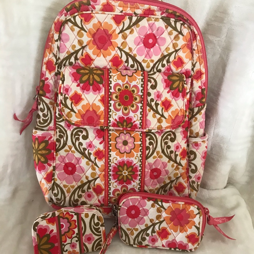 Vera Bradley back pack and wallet set